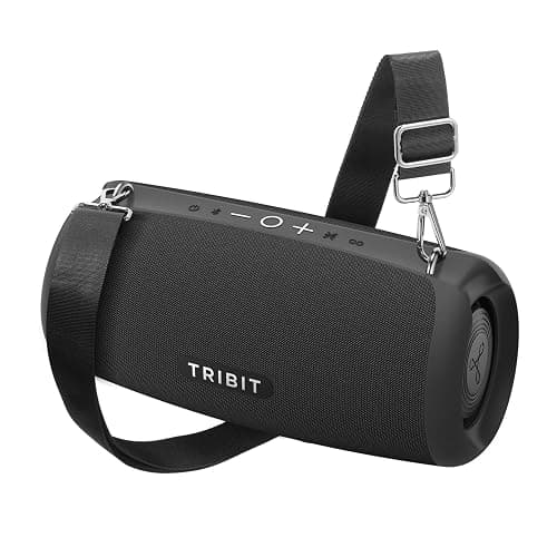 Tribit StormBox Lava Bluetooth Speaker, 80W Loud Sound, 24H Playtime, Black | IP67 Waterproof, BT5.4, XBass, Custom EQ, TWS Pairing, Portable, Wireless, Built-in Mic, Party, Home, Outdoor, Camping, Beach - Image 1
