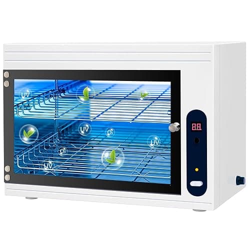 BRBLUERISE Nail Tool Cleaning Machine 17L Big Capacity UV Sanitizer Cabinet Salon Equipment for Spa Beauty Home Metal Tools - Image 1