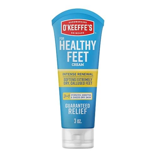 O'Keeffe's for Healthy Feet Intense Renewal Cream with Urea & Alpha Hydroxy Acid - 3 oz Tube (1 Pack) - Chemically Exfoliates and Softens Extremely Callused, Dry Feet - Image 1