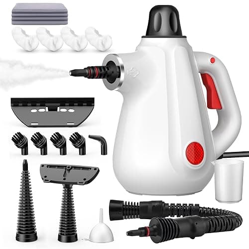 Steam Cleaner, Pressurized Multi-Surface Natural Handheld Steam Cleaner for Home with Lock Button&16 PCS Tools, Portable Steamer for Deep Cleaning Car, Bathrooms, Kitchens, Grout, Tile, and Windows - Image 1
