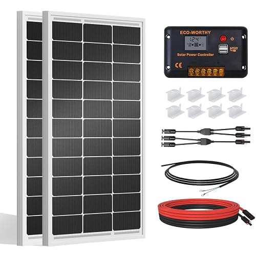 ECO-WORTHY 200 Watts 12 Volt/24 Volt Solar Panel Kit with High Efficiency Monocrystalline Solar Panel and 30A PWM Charge Controller for RV, Camper, Vehicle, Caravan and Other Off Grid Applications - Image 1