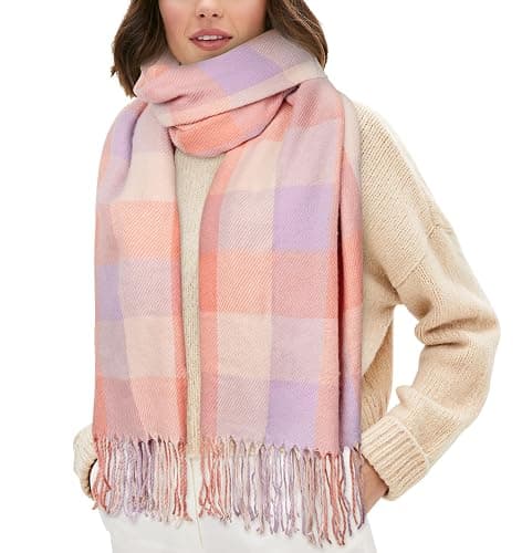 YSense Winter Scarf for Women, Fashion Long Plaid Scarves Warm Big Tartan Blanket Wrap Shawl Ladies Gifts - Image 1