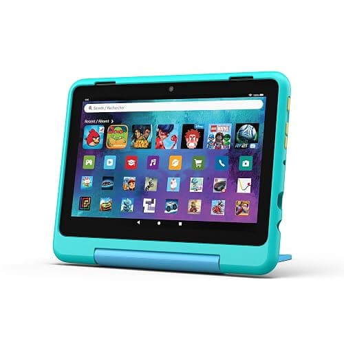 Amazon Fire HD 8 Kids Pro tablet, ages 6-12 | 3GB memory, 8" HD screen, slim case for older kids, ad-free content, parental controls, 13-hr battery, 32GB, Hello Teal, (2024 release) - Image 1