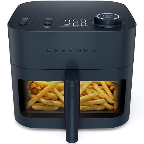 Chefman Crispinator Air Fryer 6-in-1 with 8 Qt capacity, 450°F Max Temp with TurboFry Pro Technology for Fast and Even Results, Viewing Window, Nonstick Ceramic Basket - Image 1