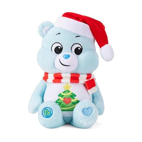 Basic Fun Care Bears | Christmas Wishes Bear 22cm Bean Plush | Collectible Cute Soft Toy with Christmas Tree Badge, Scarf & Hat, Cuddly Toy for Boys and Girls, Plush Teddy for Kids Ages 4 22553 - Image 1