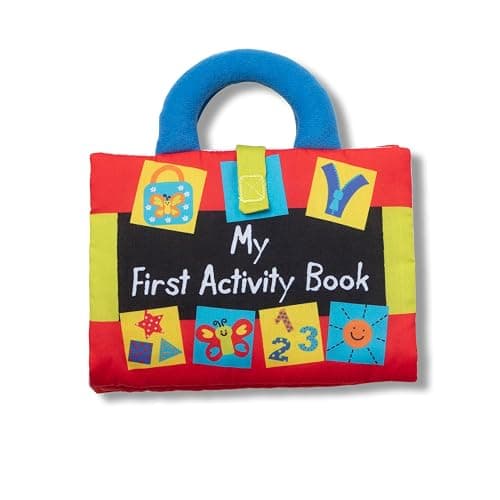 Melissa & Doug K’s Kids My First Activity Book 8-Page Soft Book for Babies and Toddlers Early Learning Developmental Plush Soft Activity For Babies And Toddlers - Image 1