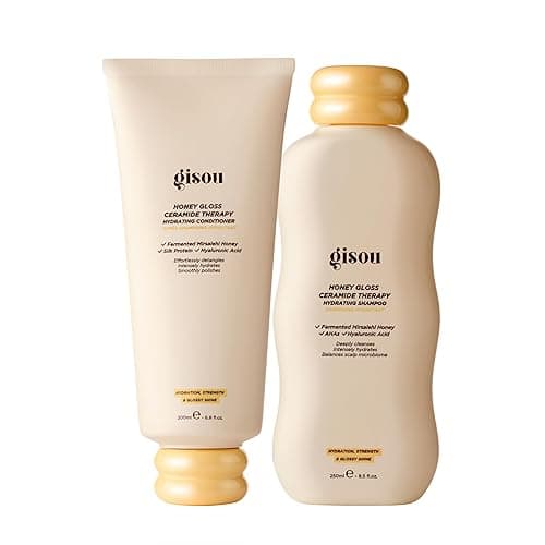 Gisou Honey Gloss Hair Wash Duo - Hydrating Shampoo & Conditioner with Fermented Mirsalehi Honey, Biomimetic Ceramides & Hyaluronic Acid, Strength & Glossy Shine, For All Hair Types - Image 1