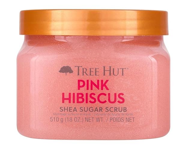 Tree Hut Pink Hibiscus Body Scrub, Exfoliating & Hydrating Sugar Scrub with Shea Butter & Essential Oils, Smooth Skin, Body Exfoliator For All Skin Types, Self Care Gifts for Women, Vegan, 18 Oz - Image 1