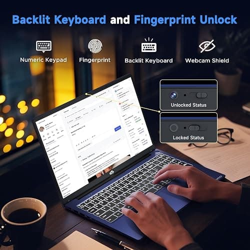 NIMO 2026 Gaming Laptop, AMD R7 7735HS (8C/16T, Up to 4.75GHz, Beat i7-12650H) 16GB DDR5 RAM 256GB SSD Business Computer with 15.6" FHD Display Radeon 680M GPU 180° View 2-Year Warranty 100W Type-C - Image 1