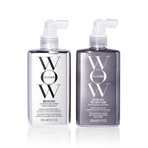 COLOR WOW Dream Duo for Curly Hair- Switch up your style from curly to straight and back again. Featuring DREAM COAT and DREAM COAT CURLY with advanced frizz control + heat protectants for glossy hair - Image 1