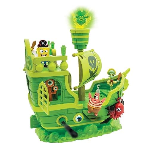 Spongebob Squarepants Movie: The Search for Squarepants - The Flying Dutchman’s Ship Playset with 6 Exclusive Figures, Lights, Motion & Hidden Features for Kids Ages 3+ - Image 1