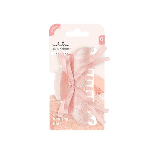 invisibobble - CLIPSTAR L Coquette Girl - Große Haarspange in Rosé mit hell-rosaner Schleife - Clip Claw für eleganten & femininen Look - Trendiger Look, sicherer Halt, gesundes Haar - Image 1