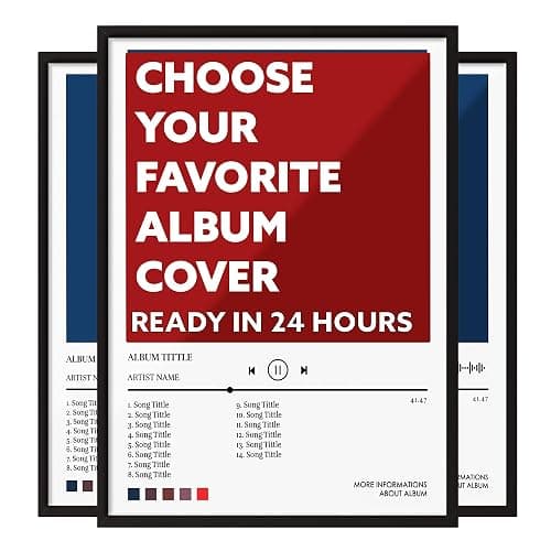 Custom Album Cover Posters Framed, 3pcs of Music Posters, Custom Canvas Wall Art, Aesthetic Wall Decor for Any Music Album, Request Your Own Album Cover, Custom Poster, Personalized Gift (Album - 1, Custom, Multicolor) - Image 1