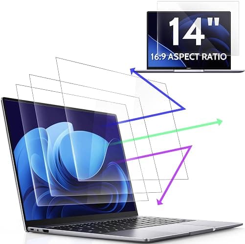 3 Pcs 14 Inch Anti Blue Light Screen Protector Compatible With Lenovo Hp Dell Acer Asus Samsung etc Laptop-16:9 Aspect, 14" Computer Monitor Glare Filter Uv Blocker Shield Cover Eye Protection Film - Image 1