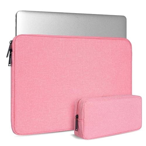 15.6 Inch Laptop Sleeve Case for Lenovo IdeaPad 3 3i/Lenovo ThinkPad E15/ Legion/Yoga 7i 16 inch/Flex 5, LG Gram 16", Dell HP Asus Acer Chromebook with Small Case, Pink - 15.6 Inch - Pink - Image 1