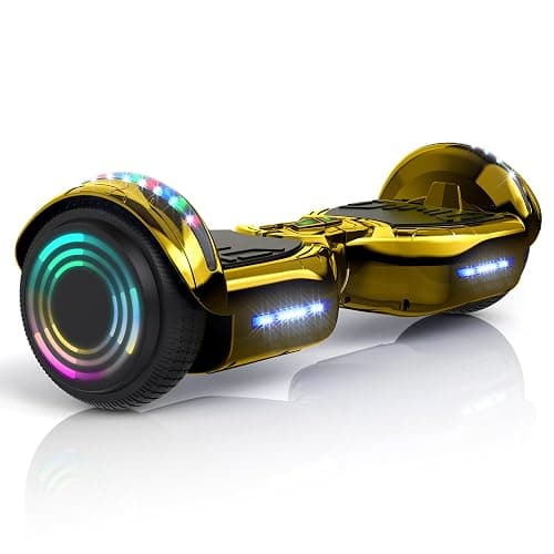 XERATH All Terrain hoverboard with Bluetooth Speakers,hoverboards for a 7-12 year old with bright LED lights and flashing wheels,hoverboard adult with self-balancing control system&UL2272 Safety Certification,for All Ages (GOLD) - Image 1