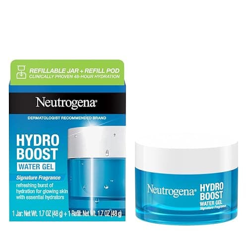 Neutrogena Hydro Boost Water Gel Face Moisturizer Starter Kit, includes Refillable Jar + Refill Pod, with Hyaluronic Acid for a Burst of Hydration & Dewy Skin, 1.7 oz Each - Image 1