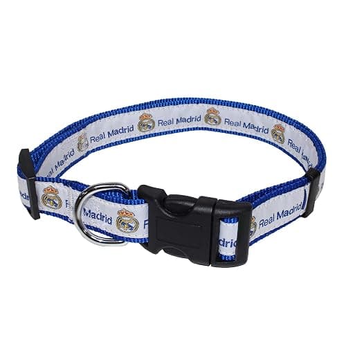 Pets First MLS Real Madrid DOG COLLAR SOCCER Licensed Tough PET COLLAR in Team color, SIZE: Medium - Image 1