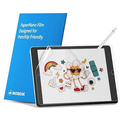 MOBDIK 2 Pack Paperfeel Screen Protector Compatible with iPad 9/8/7 (10.2 Inch, 2021/2020/2019, 9th/8th/7th Generation), Crafted for Natural Writing, Anti Glare with Easy Installation Kit - Image 1