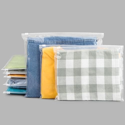 Svaldo Swimsuit Bags Storage Clear, Clothing Packaging Bags for Bikini, Swimwear, Bathing Suit Storage, T Shirt Packaging, 10x8 inch, Pack of 25, 3 Mil with Vent Holes - 10x8"/Pack of 25 - Clear - Image 1