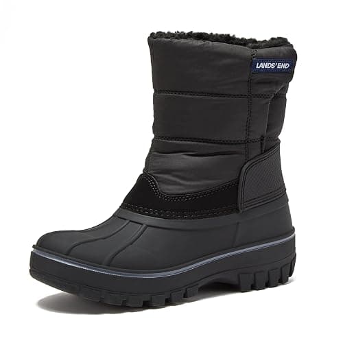 Lands' End Waterproof Kids Snow Boots - Insulated Warm Fleece Lined Winter Boots for Toddlers, Girls & Boys Size 5-10 Toddler or 11-7 Little or Big Kid - Image 1