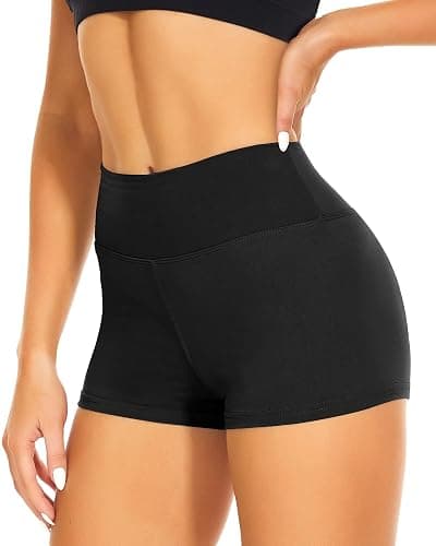 CAMPSNAIL Workout Biker Shorts Women - 3"/5"/8" High Waisted Tummy Control Spandex Booty Volleyball Shorts for Yoga Dance - Image 1
