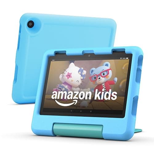 Amazon Fire HD 8 Kids tablet (newest model), ages 3-7. With bright 8" HD screen. Includes ad-free and exclusive content, parental controls and 13-hr battery, 32GB, Blue - Image 1