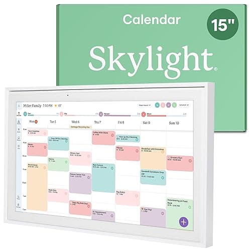 Skylight Calendar: 15-inch Wall Planner Digital Calendar & Chore Chart, Smart Touchscreen Interactive Display for Family Schedules – Wall Mount Included, Great for Organizing Your 2026 Calendar - Image 1