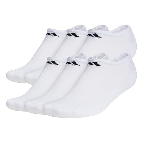 adidas Men's Athletic Cushioned No Show Socks 6 Pairs | 6-Pack, Targeted Cushioning, Arch Support, Breathable Moisture-Wicking, Reinforced Heel & Toe, All-Day Comfort - Image 1