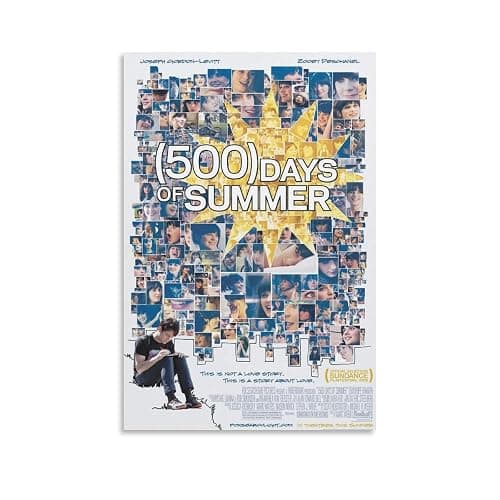 Room Aesthetic Poster Classic Movie 500 Days of Summer Movie Posters Cool Artwork Wall Art Home Decor Gift Ideas Prints Canvas Art Poster And Wall Art Picture Print Modern Family Bedroom Decor Poster - Image 1