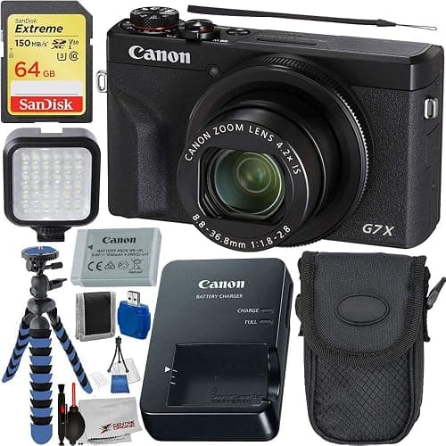 Canon PowerShot G7 X Mark III Digital Camera (Black #3637C001) with Advanced Accessory Bundle (Renewed) - Image 1