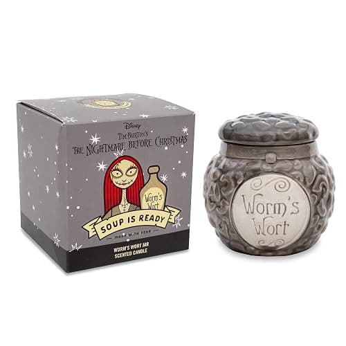 Disney The Nightmare Before Christmas Sally Worm's Wort Jar Ceramic Candle | Citrus Fragrance with 30-Hour Burn Time - Image 1