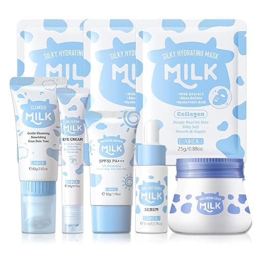8 IN 1 Milk Skincare Set, Hydrating Set Skin Care For Kids, Kids Skincare Sets For Girls 8-10, Kids Skin Care Set For Girls Ages 8-12, Skincare For Teens Girls & Women 8PCS - Image 1