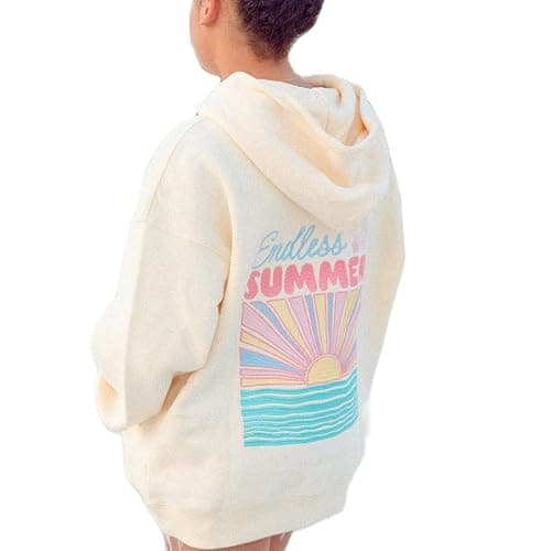 Juakoso Women Y2k Cute Graphic Hoodies Oversized Long Sleeve Coquette Sweatshirt Preppy Aesthetic Teen Girl Clothes - K Light Yellow - Small - Image 1