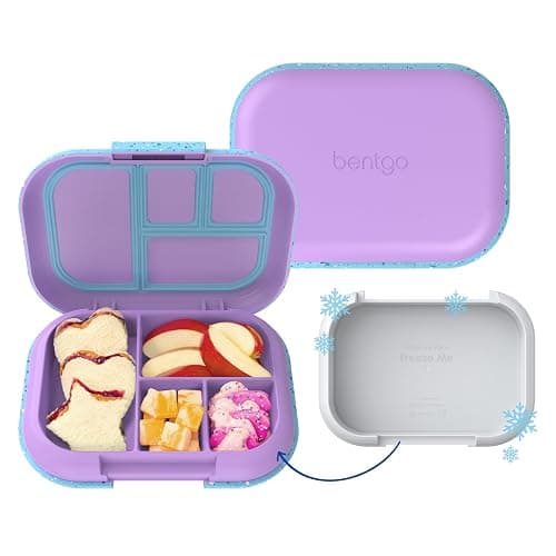 Bentgo Chill Kids Leakproof Lunch Box - 4-Compartment Bento Box with Built-In Ice Pack, 3.3 Cup Capacity, BPA-Free, Microwave & Dishwasher Safe Tray, Ages 3–7 (Vivid Orchid) - Image 1