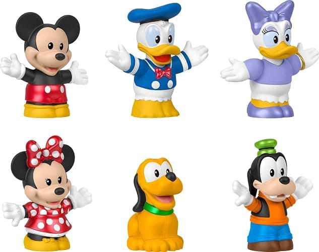 Fisher-Price Little People Toddler Toy Disney Mickey Mouse & Friends 6-Piece Figure Set for Preschool Pretend Play Kids Ages 18+ Months - Image 1