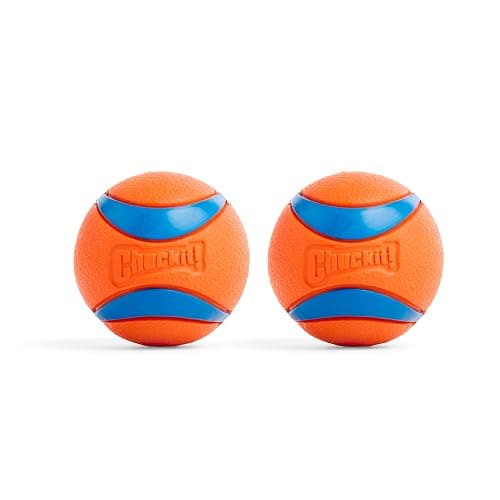 Chuckit! Ultra Ball Dog Toy - Medium Bouncy Fetch Balls For Dogs 20-60 lbs - Made from Durable Rubber - Floating Water Pet Toys - Size Medium - 2.5-inch Diameter - Pack of 2 - Image 1