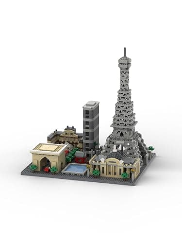 dOvOb Architecture Paris Skyline Micro Mini Blocks Building Set, 2324 Pieces Bricks,3D Puzzle Collection Model Kit, Office Home Decor as Gift for Adults or Kids - Image 1