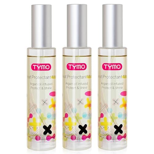 TYMO Heat Protectant for Hair with Argan Oil for Heated Styling Tools, Leave in Conditioner Spray to Smooth & Hydrate, Natural Pure Formulation, Multi-benefit Treatment, Lightweight Spray, Pack of 3 - 1.69 Fl Oz (Pack of 3) - Image 1