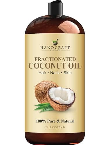 Handcraft Blends Fractionated Coconut Oil - 28 Fl Oz - 100% Pure and Natural - Premium Grade Carrier Oil for Skin and Hair - Hair and Body - Massage - Image 1