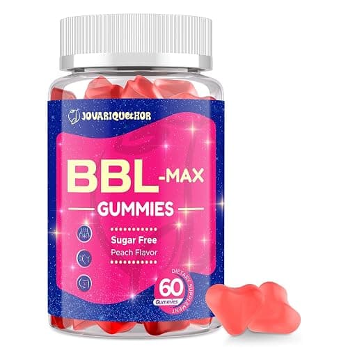 Jovariquethor Booty Gummies for Women - BBL Gummies with Multivitamins and Herbal Extracts - Peach Flavor - 60 Count - Image 1
