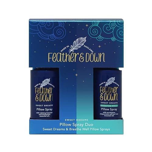 Feather & Down Pillow Spray Duo Gift Set (50ml Sweet Dreams Pillow Spray & 50ml Breathe Well Pillow Spray) - The Perfect Sleep Gift. Cruelty Free. Vegan Friendly. - Image 1