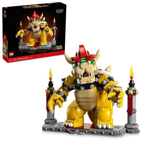LEGO Super Mario The Mighty Bowser, 3D Build and Display Kit, Collectible Posable Character Figure with Battle Platform, Video Game Toy Idea for Fans of Super Mario Bros, 71411 - Image 1