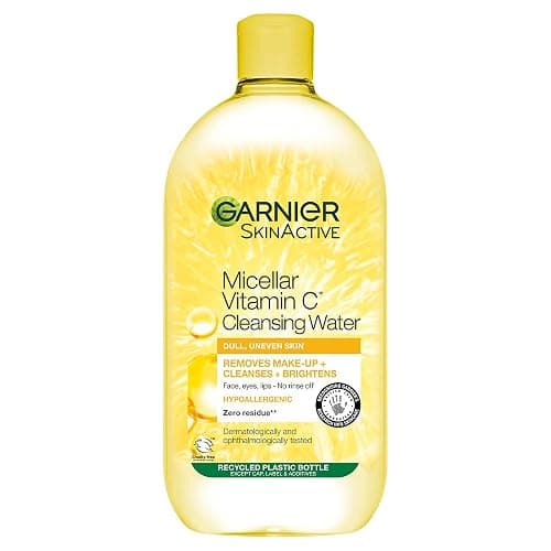 Garnier Micellar Vitamin C Cleansing Water 700ml, Gentle face Cleanser & Makeup Remover, Hypoallergenic. Vegan Formula, Suitable For Dull And Uneven Skin, Brightening Formula, Dermatologically Tested - Image 1