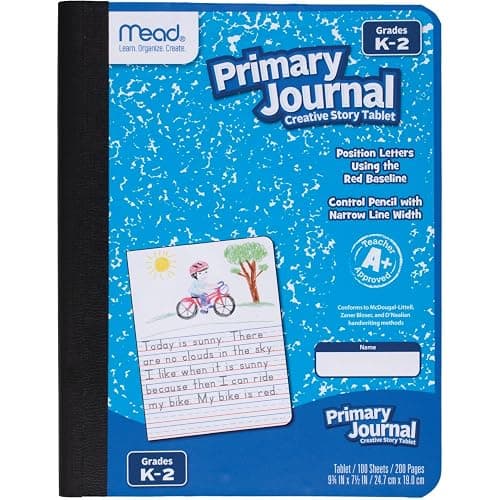 Mead Primary Journal Creative Story Tablet Composition Notebook, 7.5" x 9.75", Grades K-2, 100 Sheets, Color Selected For You (10297) - Image 1
