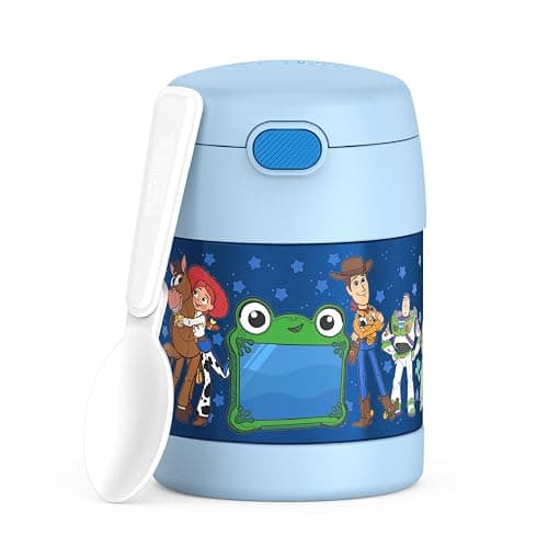THERMOS FUNTAINER Insulated Food Jar, 10 Ounce, Kid Friendly Food Jar with Foldable Spoon, Toy Story 5 - Image 1