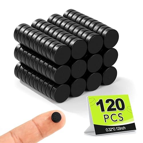BEST CHOICE MAGNETS Small Magnets, 120Pack Black Refrigerator Magnet 8x3mm | Rare Earth Magnets Neodymium Magnet for Crafts, Whiteboard, Kitchen Cabinet - Image 1