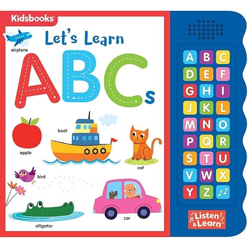 Let’s Learn ABCs – Interactive Toddler Sound Book with 27 Buttons | Tracing, Alphabet Song, Children's Board Book | Learn Letters & First Words | Fun Learning Activities for Boys & Girls - Image 1