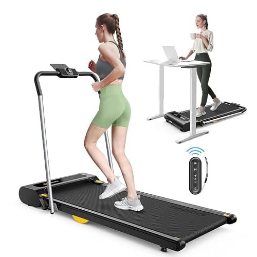 UREVO Under Desk Treadmill, Walking Pad 2 in 1 for Home/Office, Portable Walking Pad Treadmill with Remote Control, LED Display - Image 1