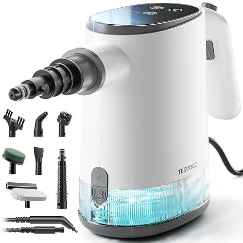 TEEVOGO Handheld Steam Cleaner, Pressurized 15s Instant Heat Steam Cleaner for Home, Upgrade 650ML Tank, Lightweight Portable Steamer for Cleaning Kitchen, Grout, Furniture, Couch, Car and Bathroom - Image 1